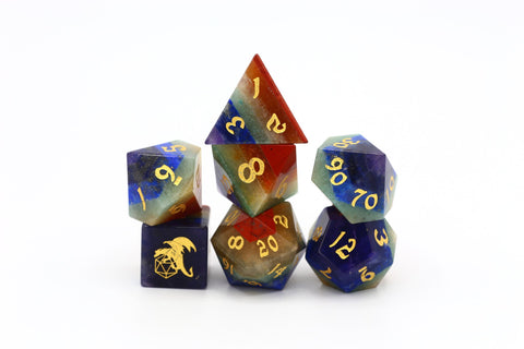 Gemstone Dice Natural Rainbow