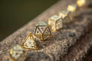 Hollow Metal Snowflake Dice Gold