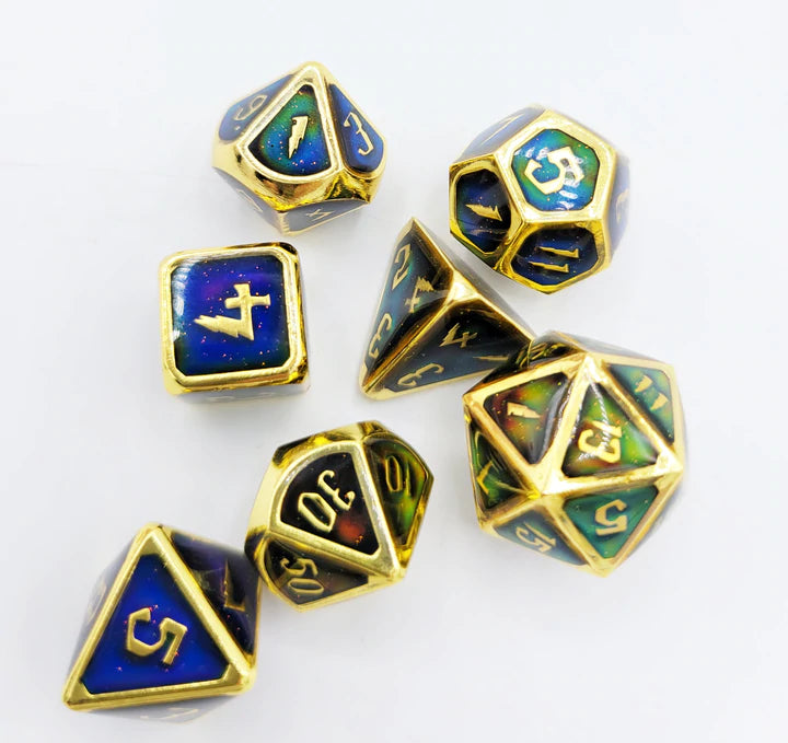 PRISMATIC SPRAY COLOR CHANGING RPG DICE SET