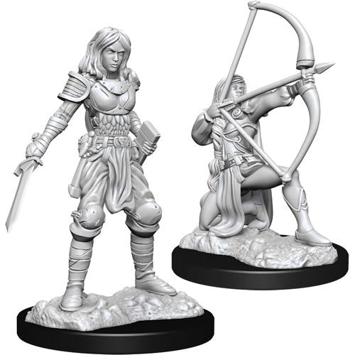 D&D Mini's: Female Human Fighter