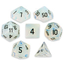 Handmade Stone Polyhedral Dice, Opalite