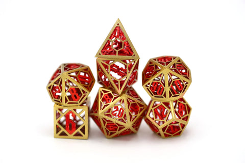 Hollow Metal Dragon Nest Dice Red
