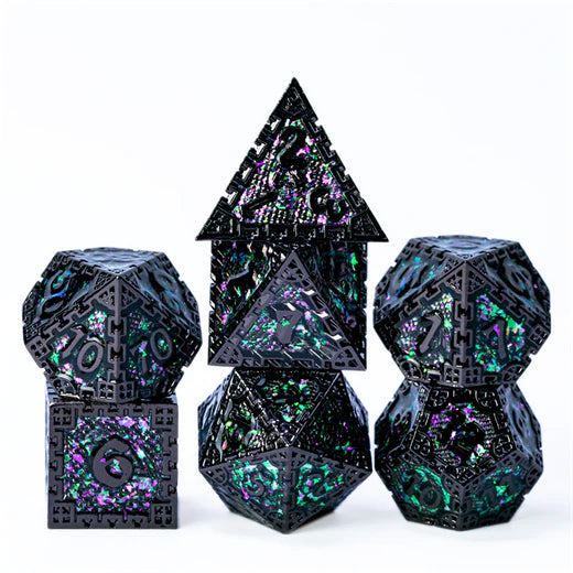 Metal RPG Dice Sets: Hidden Dragon