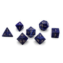 Dice Gemstone 7 RPG Set, Lapis Lazuli