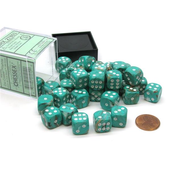 Chessex: D6 Marble™ Dice sets- 12mm