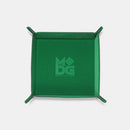 MDG Velvet Folding Dice Tray w/ Leather Backing: 10"x10"