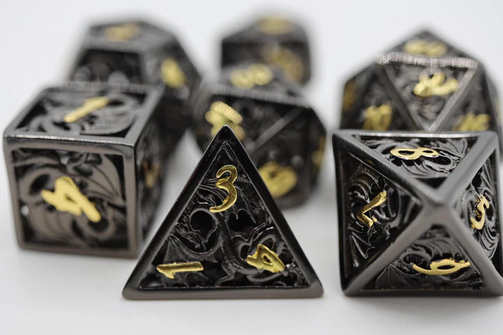 HOLLOW NIGHT DRAGON RPG METAL DICE SET