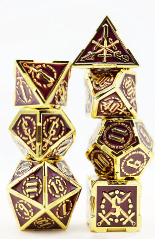 ROYAL AMETHYST SWORD RPG METAL DICE SET