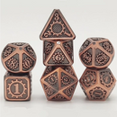 Solid Metal Steampunk Gear Dice Set Ancient