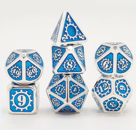 Solid Metal Gear Dice Set