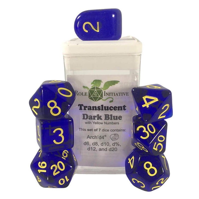 Roll4Initiative 7-Piece Dice Set: Translucent