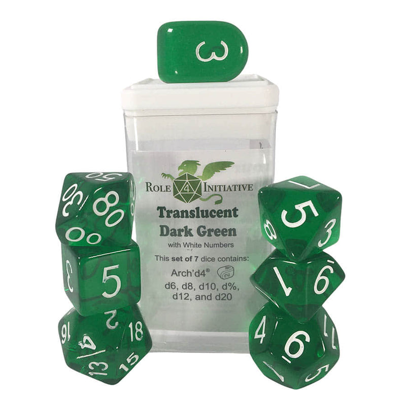 Roll4Initiative 7-Piece Dice Set: Translucent