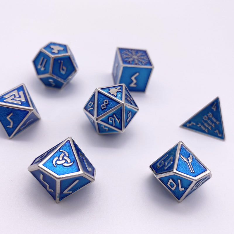 Norse Foundry  Norse Themed Metal Dice - 7 Piece