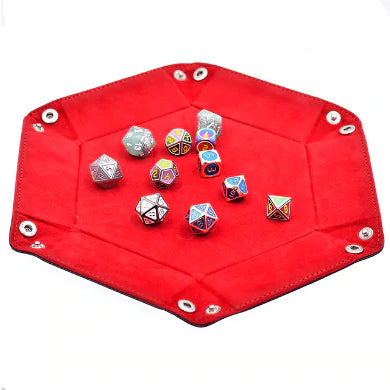 Dice Tray, Hexagonal Leatherette Pattern