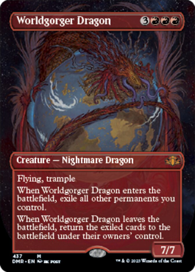 Worldgorger Dragon (Borderless Alternate Art) [Dominaria Remastered]