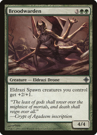 mtg rise of the eldrazi cards Broodwarden [Rise of the Eldrazi]