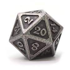 Mythica Dark Silver D20