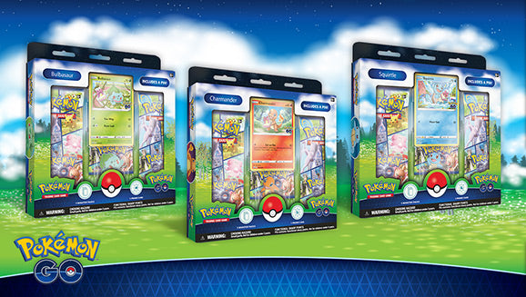 Pokemon TCG: Pokemon Go Generation One Starter Pin Collection