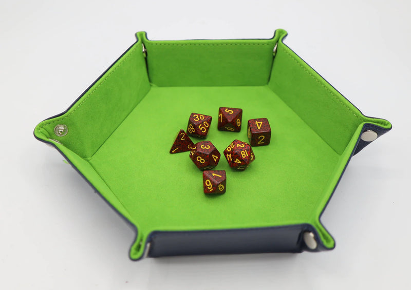 Dice Tray, Hexagonal Leatherette Pattern