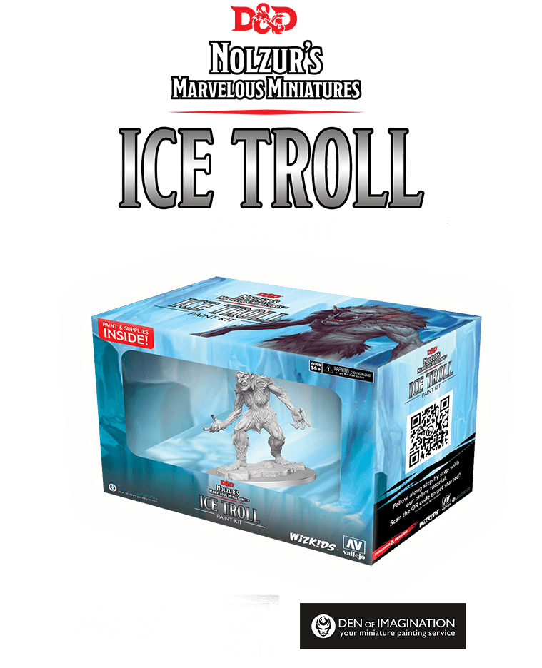 D&D Nolzur's: Ice Troll  PAINT NIGHT KIT