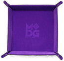 MDG Velvet Folding Dice Tray w/ Leather Backing: 10"x10"