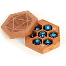 Wood Hexagon Dice Case (Cherry Wood)