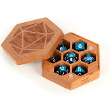 Wood Hexagon Dice Case (Cherry Wood)