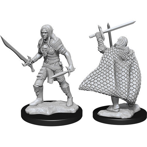 Pathfinder Deep Cuts Unpainted Minis: Male Elf Fighter